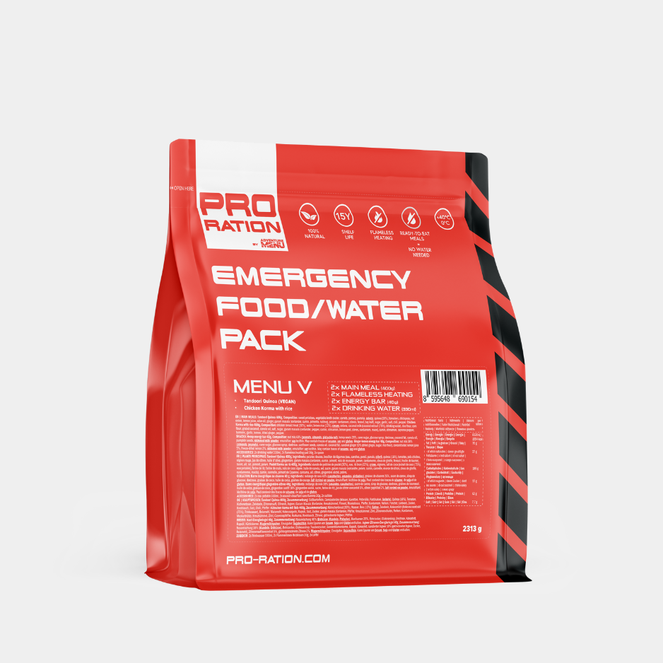 EMERGENCY FOOD & WATER PACK - MENU V