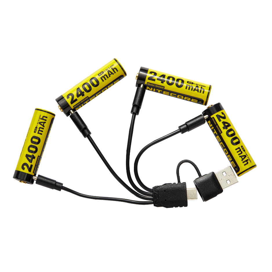 Nitecore® NH2400 USB-C laetav AA aku - 4 tk komplektis