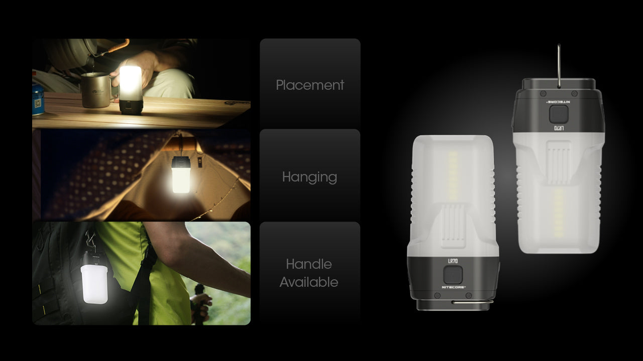 Nitecore® LR70 3-in-1 laetav taskulamp-latern