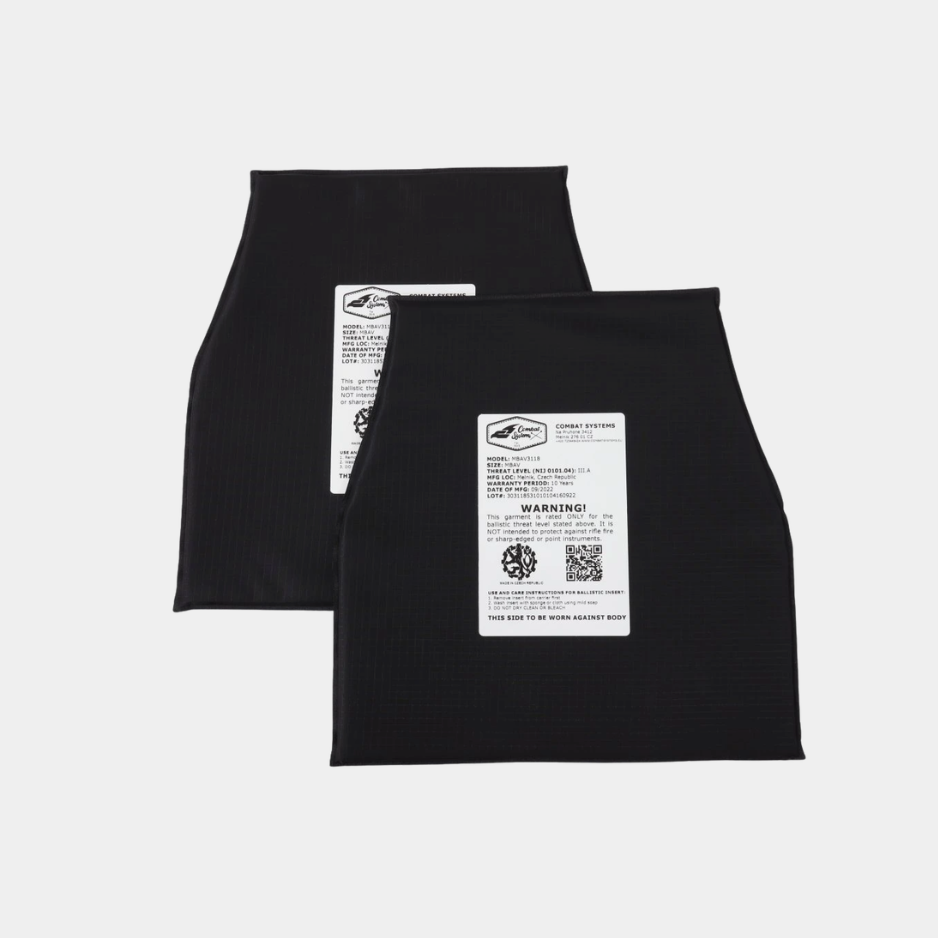 NIJ IIIA MBAV Soft Armor Inserts