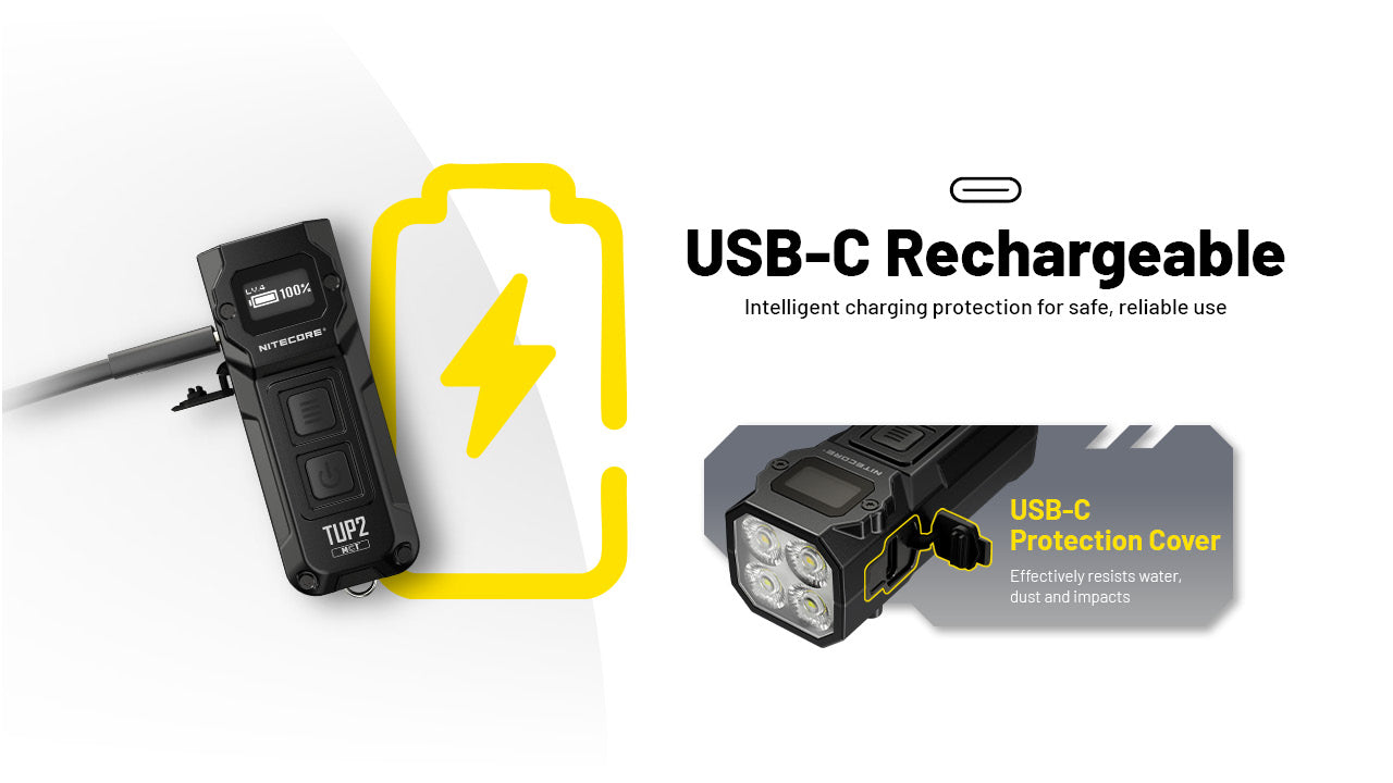 Nirecore® TUP2 taskulamp-võtmehoidja