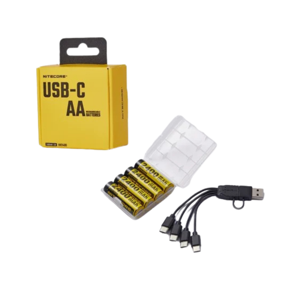 Nitecore® NH2400 USB-C laetav AA aku - 4 tk komplektis
