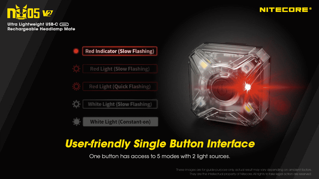 Nitecore® NU05 V2 pealamp/signaallamp