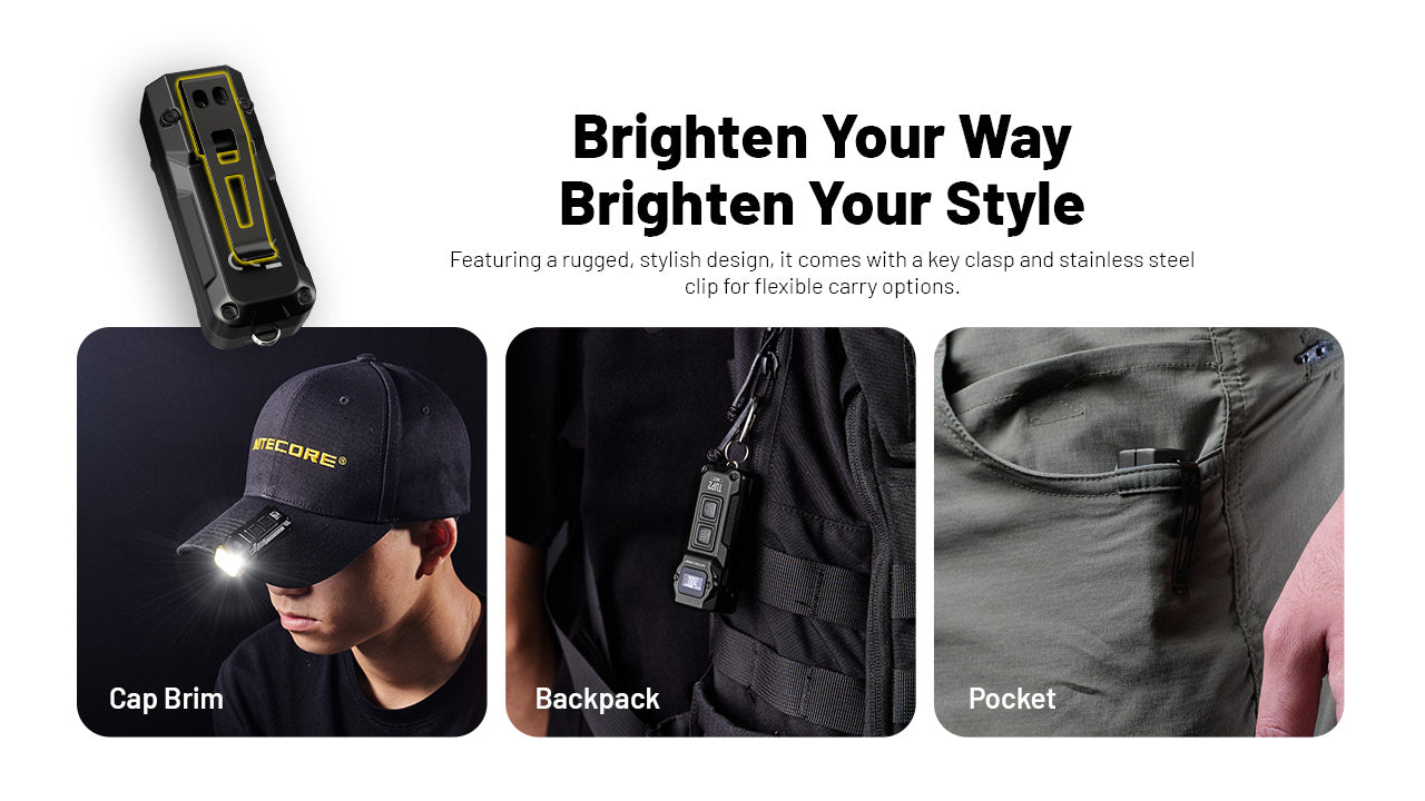 Nirecore® TUP2 taskulamp-võtmehoidja